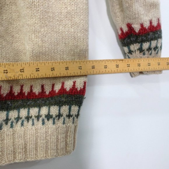 VINTAGE Western Sweater Women Small Wool Knit Southwest Aztec Pullover Grandma - Picture 7 of 13